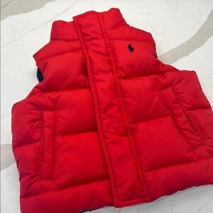 Red Puffer Vest with Logo
